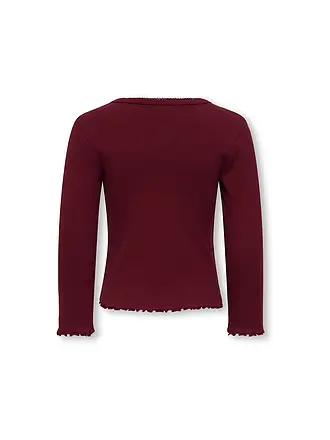 ONLY | T-shirt à manches longues pour fille KMGTRINNY | dunkelrot